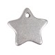 Metallic pendant Star, silver, 19x9mm, tab-bag 2pcs