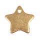 Metallic pendant Star, gold, 19x9mm, tab-bag 2pcs