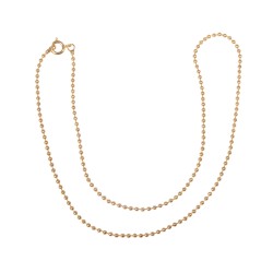 Bead chain, 1.5mm ø, gold, 42cm, tab-bag 1pc Bead chain, 1.5mm ø, gold, 42cm, tab-bag 1pc