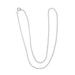 Bead chain, 1.5mm ø, silver, 45cm, tab-bag 1pc Bead chain, 1.5mm ø, silver, 45cm, tab-bag 1pc