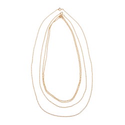 Bead chain, 1.5mm ø, gold, 60cm, tab-bag 1pc Bead chain, 1.5mm ø, gold, 60cm, tab-bag 1pc
