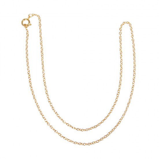 Link chain, gold, 42cm, 2x3mm, tab-bag 1pc