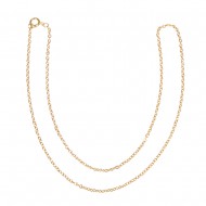 Link chain, gold, 45cm, 2x3mm, tab-bag 1pc