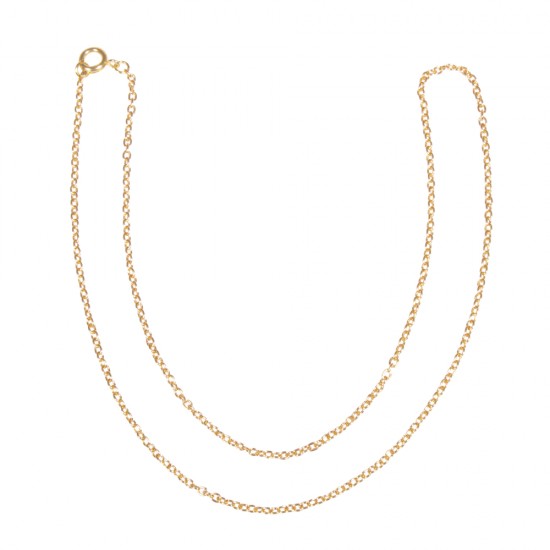 Link chain, gold, 45cm, 2x3mm, tab-bag 1pc