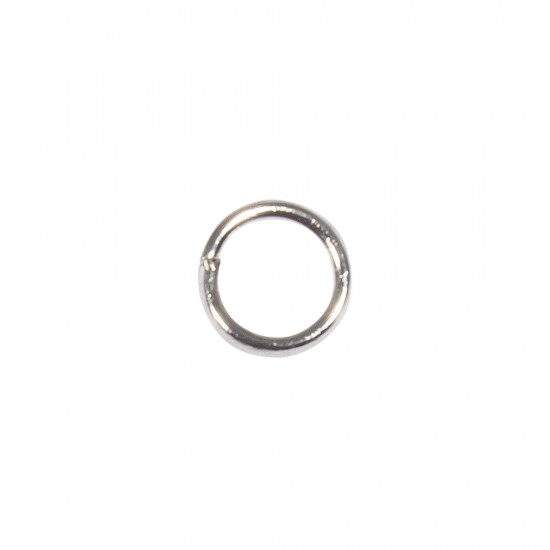 Small round ring, 4.6mm ø, silver, Thickness 0.6mm, tab-bag 30pcs