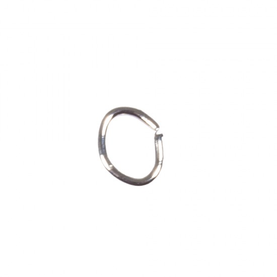 Small oval ring, silver, 3x4mm, 0.5mm thick, tab-bag 30pcs