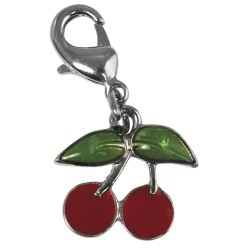 Funny-Charms: Cherries, 15mm, w.12mm carabiner, t-bag 1pc. Funny-Charms: Cherries, 15mm, w.12mm carabiner, t-bag 1pc.