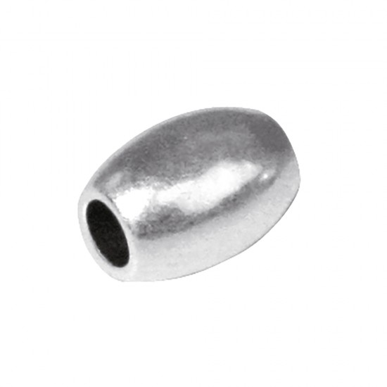 Metal roller, 6mm o, argintiu, hole 2.5mm o, t-bag 6pcs.