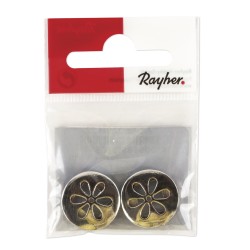 Element decorativ metalic:Flower, 16mm o, argintiu, hole 2mm o, tab-bag 2pcs. Element decorativ metalic:Flower, 16mm o, argintiu, hole 2mm o, tab-bag 2pcs.