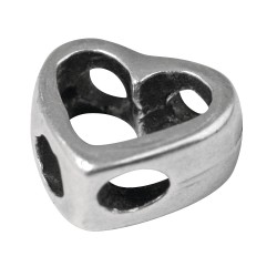 Element decorativ metalic, Heart, 11mm o, argintiu, hole 2mm  o, t-bag 3pcs. Element decorativ metalic, Heart, 11mm o, argintiu, hole 2mm  o, t-bag 3pcs.