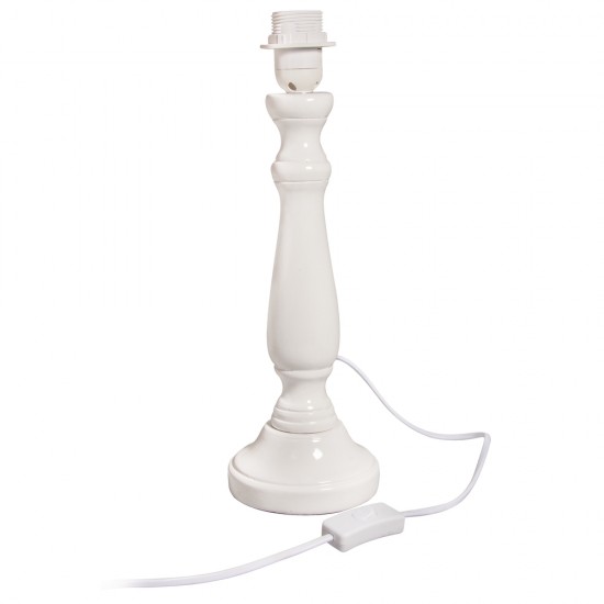 Ceramic lampstand   Stockholm  , 39cm, 2m cable,switch,lamp socket