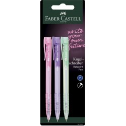 Pix 0.5mm semi-gel cu mecanicsm, mina albastru , RX5, FABER-CASTELL , 3/blister