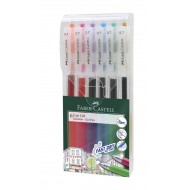 PIX CU GEL 0.7MM FAST GEL FABER-CASTELL,  6/set