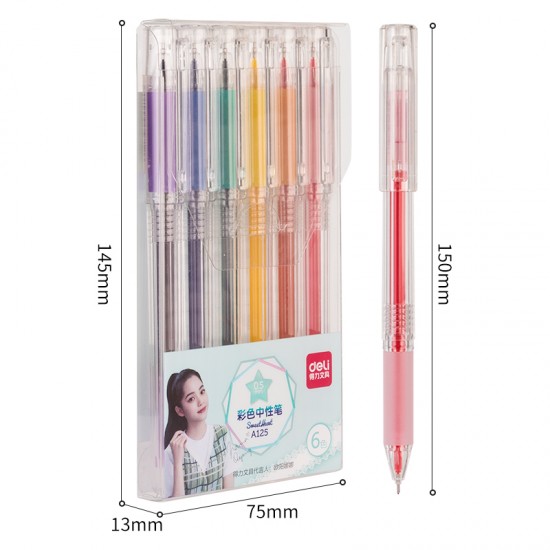  PIX CU GEL PASTEL , 6/SET, DELI