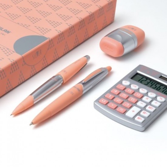 Set cadou calculator Silver portocaliu MILAN