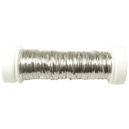 Brilliant wire, flat, argintiu, 1 mm o, tab-bag 1 reel with 20 m