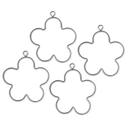 Set Rayher decorativ, cadru floare DIN sarma, dimensiune 5,5 cm, 4 / set