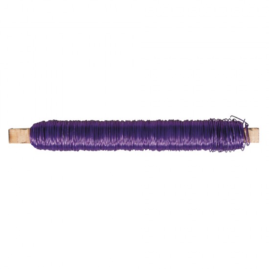 Sarma floristica, 0.55mm o, catifea purpurie, instrument de ambalaj din lemn, tab-sac 100g