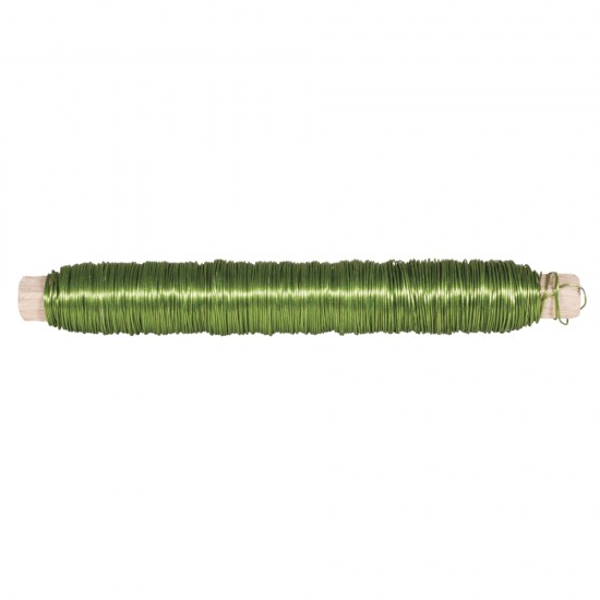 Sarma floristica, 0.55mm o, mai-verde, instrument de ambalaj din lemn, tab-sac 100g