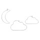 Semilună + nori din sarma, 3pcs tab-bag 10-12cm