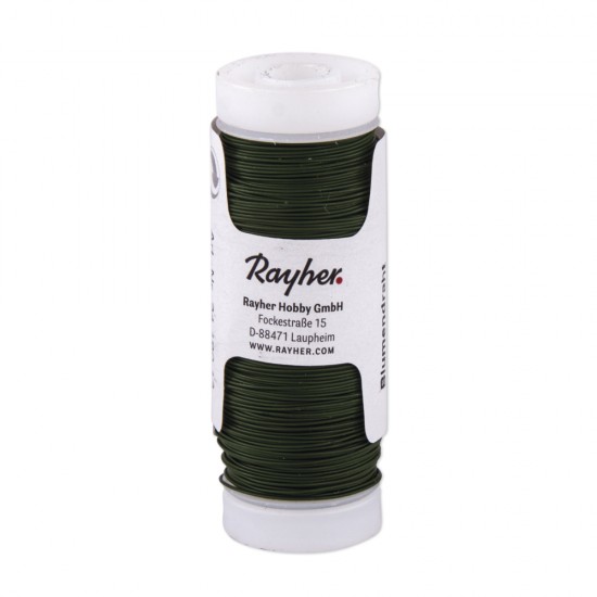 Sarma floristica Rayher, culoare verde inchis, diametru 0,35 mm ,55 m/rola