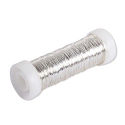 Sarma de cupru argintata, 0,40 mm o, reel 40 m, tab-bag 1 reel