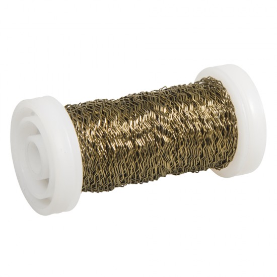 Effect wire, 0.25mm o, gold, on spool, tab-bag 60m