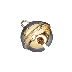 Clopotei metalici decorativi, rotunzi, gold, 9 mm o, loose Clopotei metalici decorativi, rotunzi, gold, 9 mm o, loose