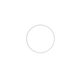 Inel metalic, white, diam.10 cm