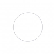 Inel metalic, alb, diam.15 cm