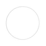 Inel metalic, white, diam.20 cm