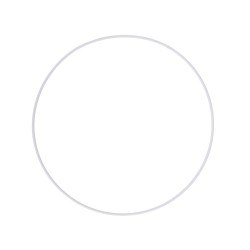 Inel metalic, white, diam.20 cm