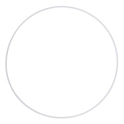 Inel metalic, white, diam.25 cm