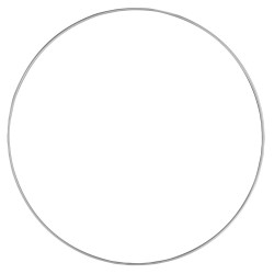 Inel metalic, silver, diam.30 cm