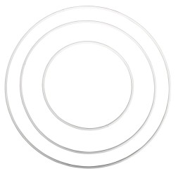 Inel metalic, white, diam.12 cm, pretul este pe bucata