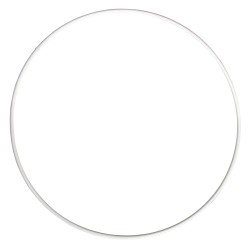 Inel metalic, white, diam.18cm