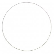 Inel metalic, white, diam.22cm