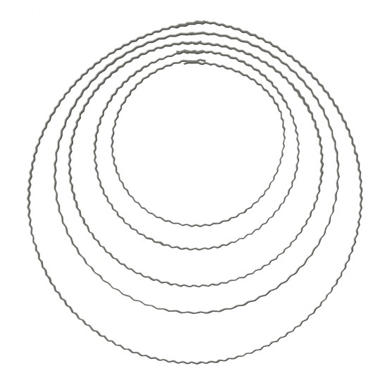 Inel metalic din sarma ondulată, diam.18 cm, pretul este pe bucata