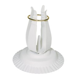 Suport lumanare botez- comuniune alb, metal, 11 cm o, 12 cm Suport lumanare botez- comuniune alb, metal, 11 cm o, 12 cm