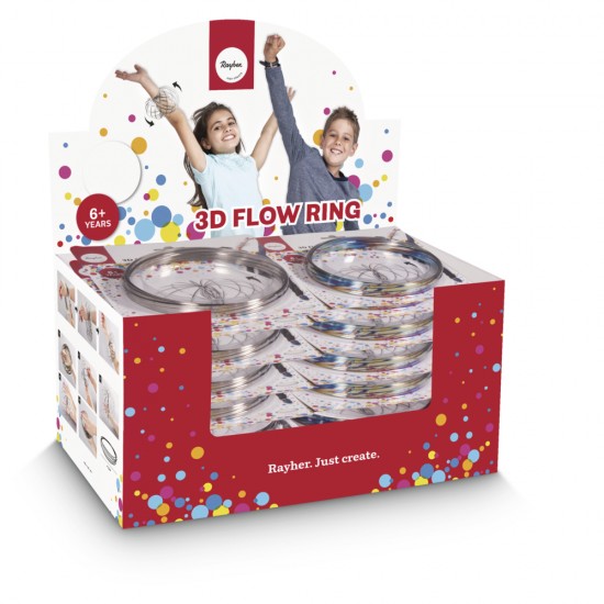 Display 3D Flow ring, 2-colour assorted, 32x19.5x16.5cm, 24pcs Display 3D Flow ring, 2-colour assorted, 32x19.5x16.5cm, 24pcs