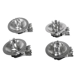 Suport lumanare, silver, , 4pcs