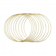 Inele metalice, gold, diam.20 cm, 10 buc/set