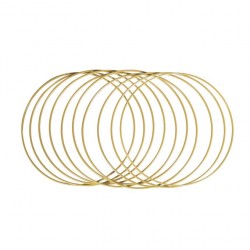 Inel metalic auriu, 15 cm, Rayher,  10/set Inel metalic auriu, 15 cm, Rayher,  10/set