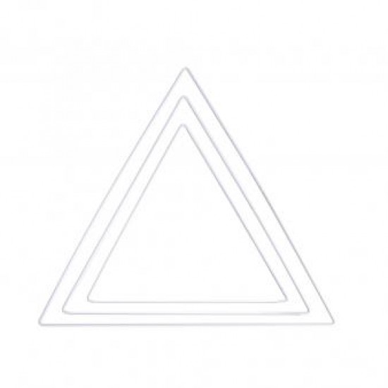 Sarma metalica triunghi alba, set 3 marimi, Rayher
