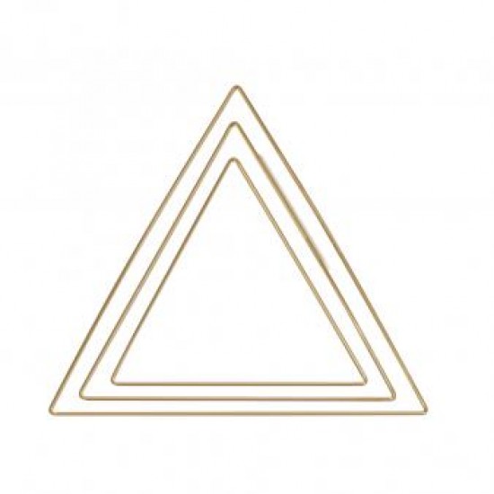 Sarma metalica triunghi auriu, set 3 marimi, Rayher