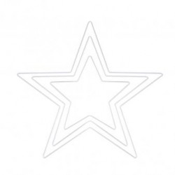 Stea metalica alb, set 3 bucati diverse dimensiuni, Rayher