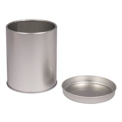 Cutie metalica rotunda, ø 8cm 10 cm, cu capac, argintiu, Rayher