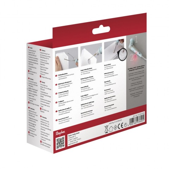 Cutter termic 3 în 1 pentru polistiren / styro , 3 accesorii diferite, Rayher