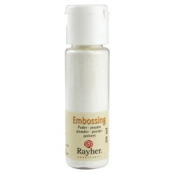 Pulbere embosare Rayher, 20 ml, opaca, white Pulbere embosare Rayher, 20 ml, opaca, white
