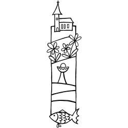 Stampila Rayher,, Church, 4x12 cm Stampila Rayher,, Church, 4x12 cm